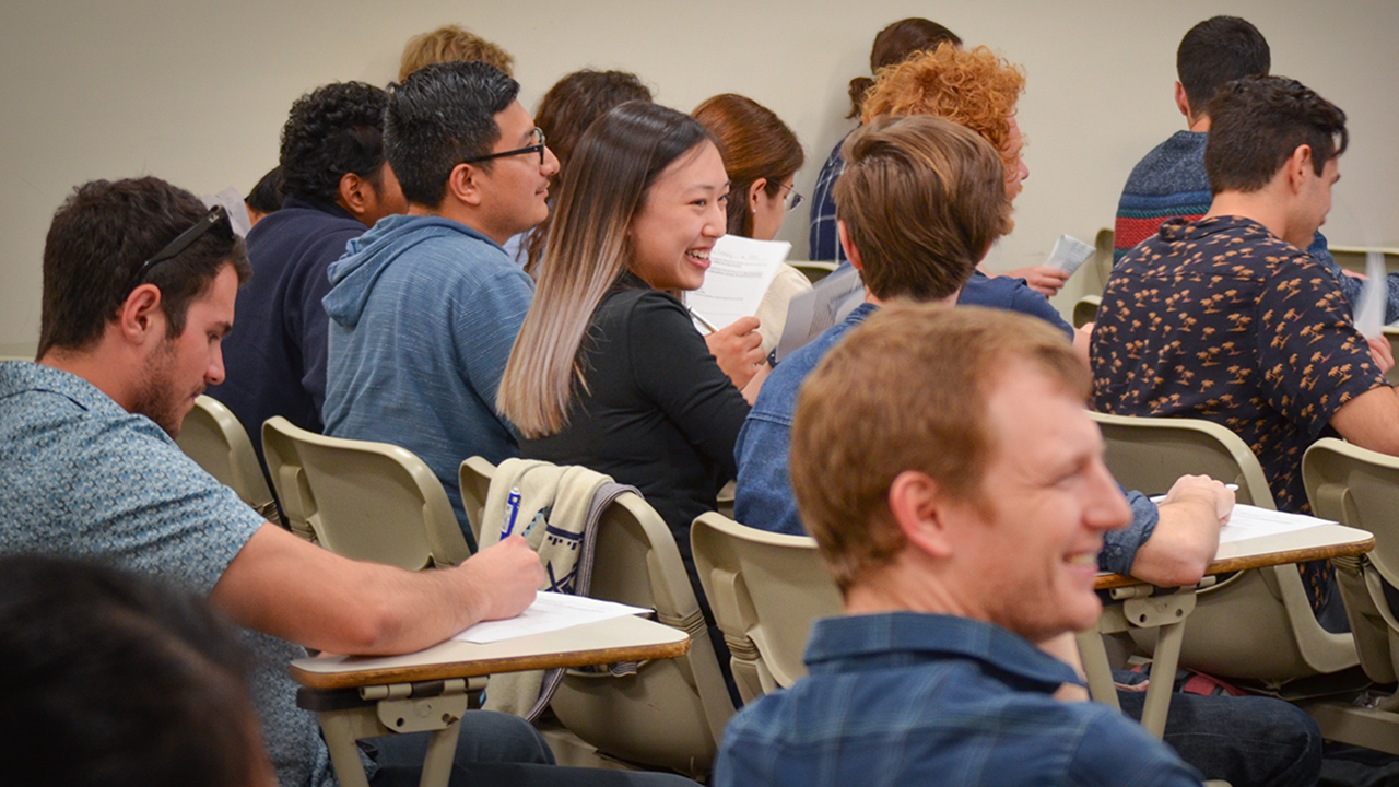 Students enjoying a class