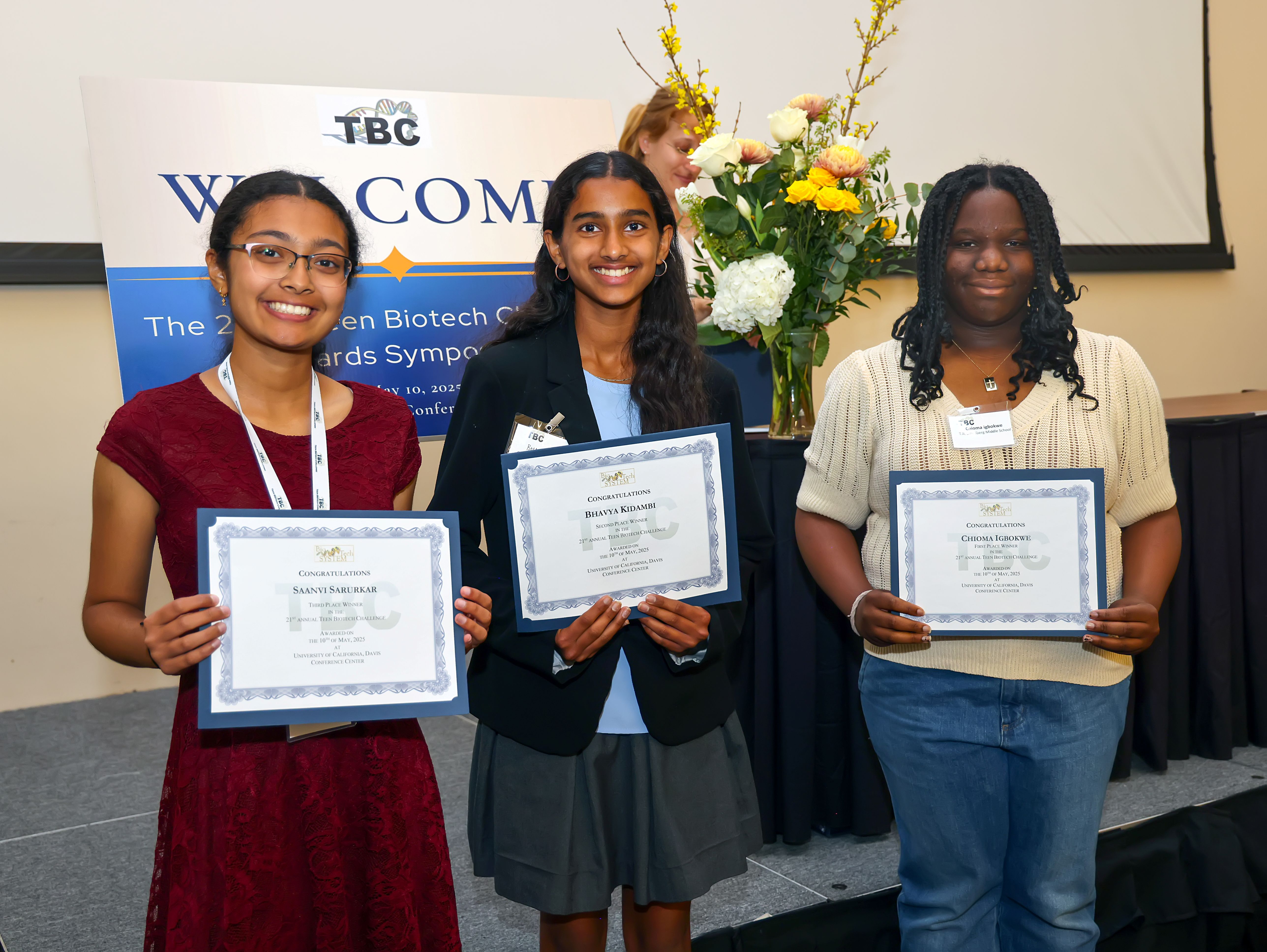 three TBC2025 winners